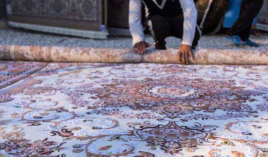 روش اصولی لول کردن قالی در قالیشویی رضا شهر مشهد
