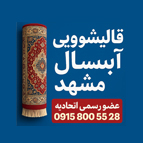 لوگوی قالیشویی آبسال در رضاشهر مشهد 